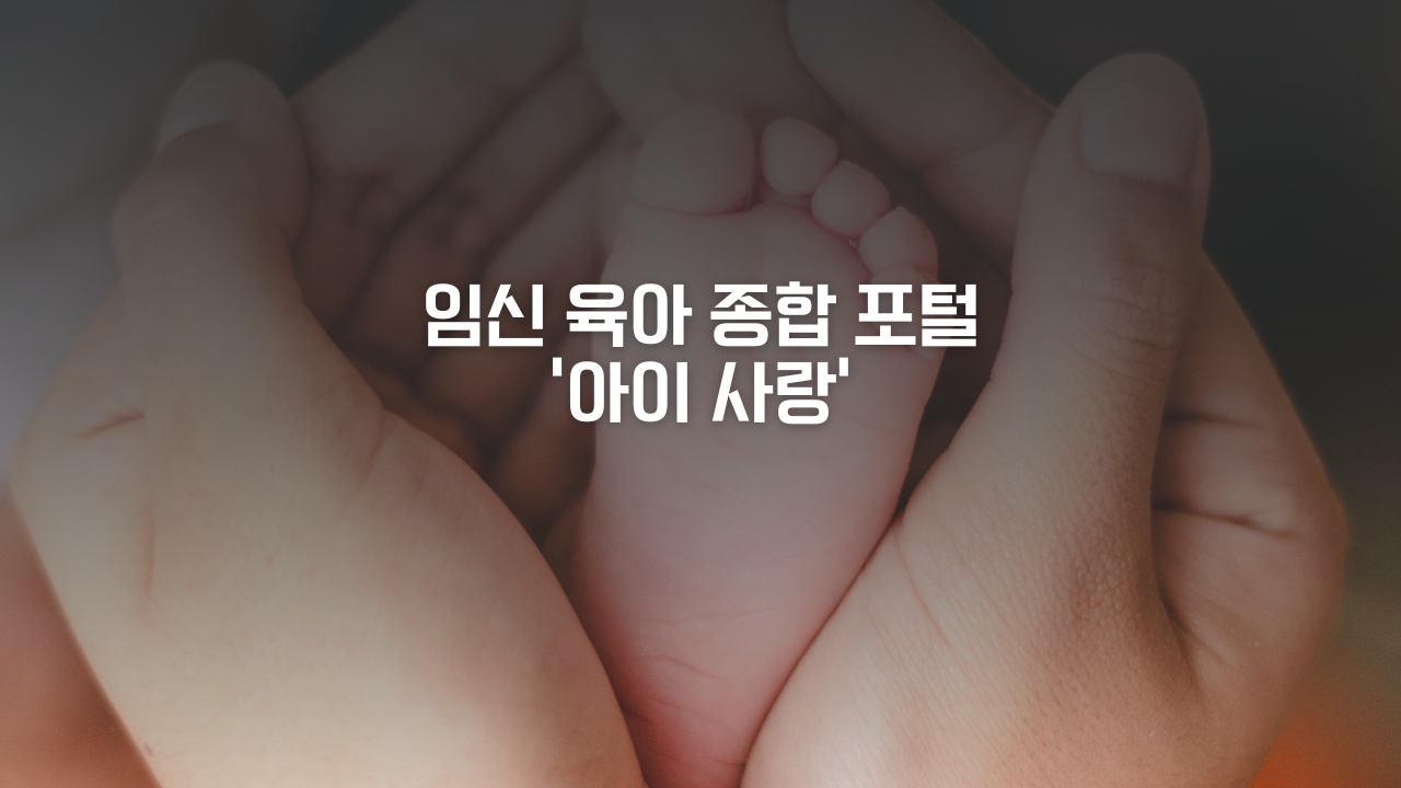 임신 육아 종합 포털 '아이 사랑'